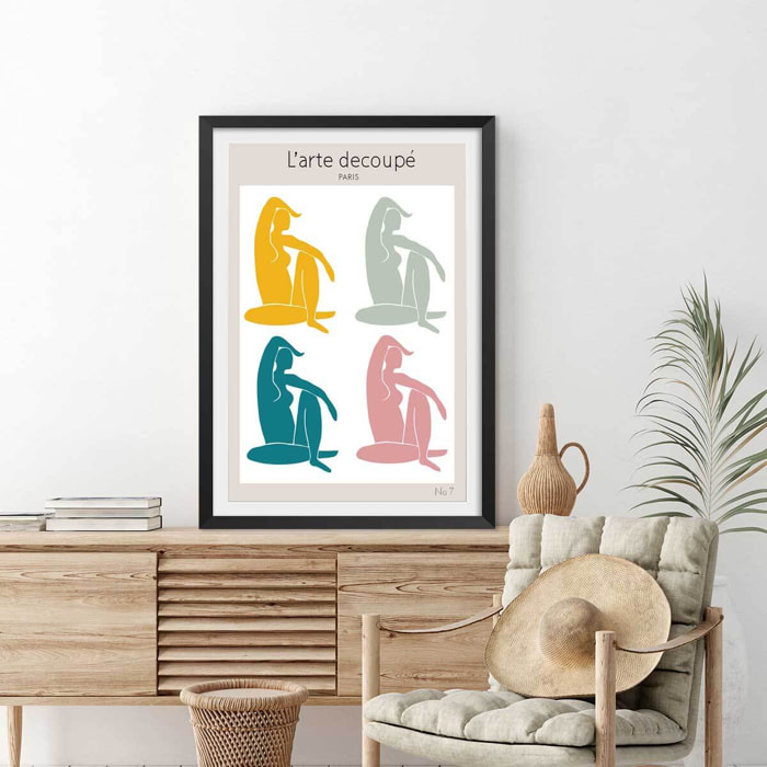 Affiche  l'arte upé Affiche sous cadre noir