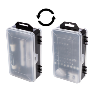 Kit de destornillador multifunción portátil 115 en 1 con eje flexible, barra de crecimiento, pinza y 98 puntas.