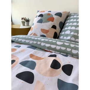 Parure Housse De Couette 3pcs 100% coton 57fils Pontino Reversible