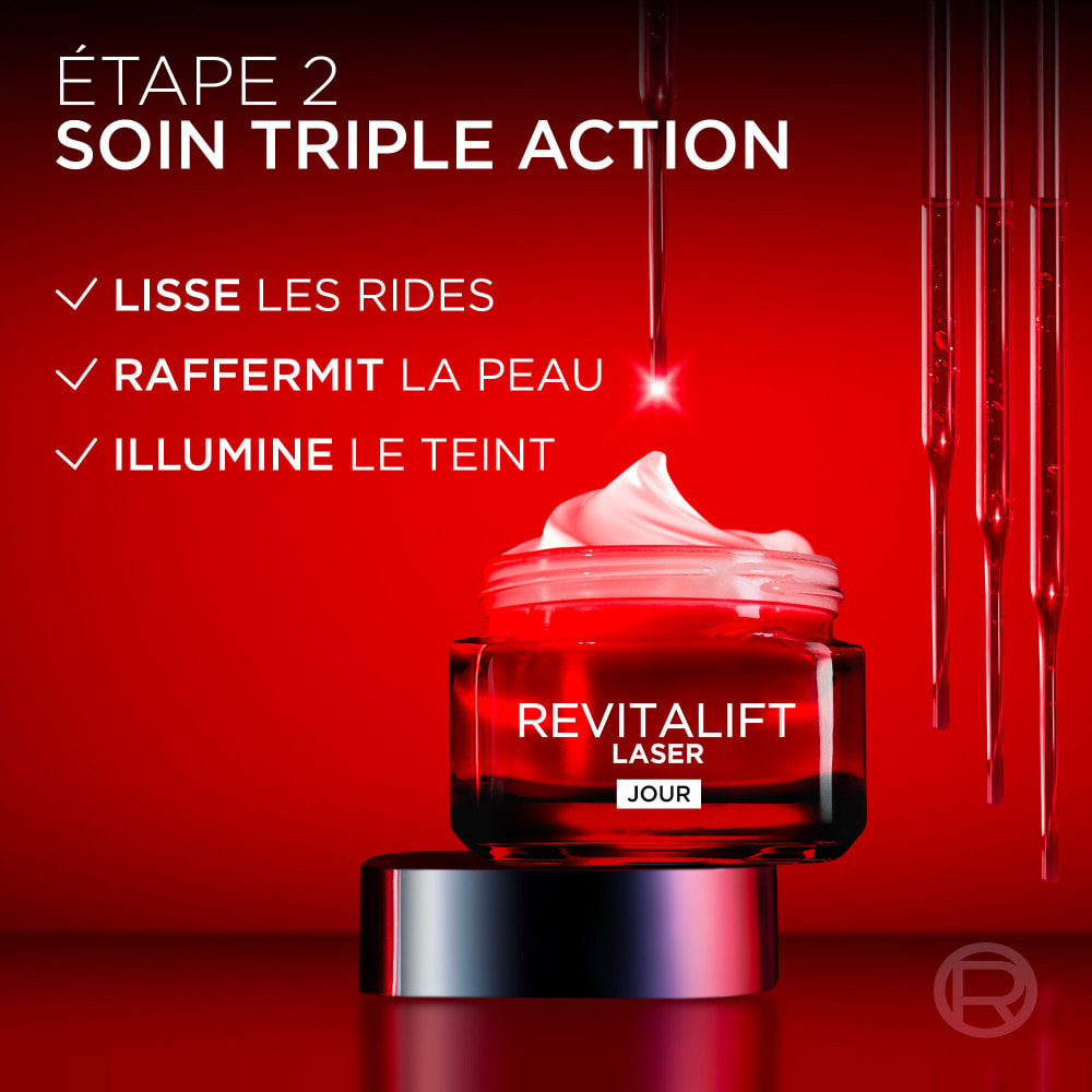 L'Oréal Paris Routine Soin Revitalift Laser Soin Anti-âge 50ml + L'Oréal Paris Revitalift Laser Sérum Correcteur Anti-Âge Tri-Pe