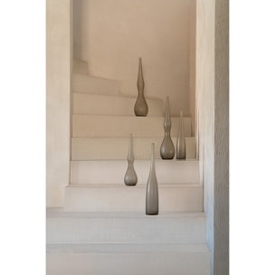 J-Line vase Yara Courbe Flute - verre - beige - 3 pièces - 64 cm de hauteur