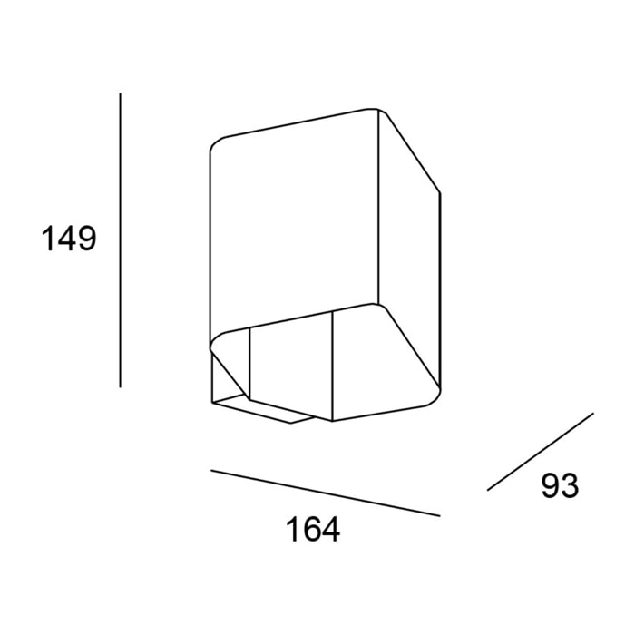 LEDS C4 Aplique Jet Model 2 LED 9.7 Blanco cálido - 3000K ON-OFF Blanco 457lm