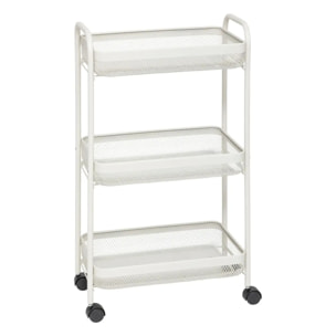 Desserte à roulettes "Mayaj" 3 niveaux 46,5x26,5cm