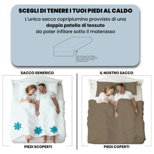 PARURE COPRIPIUMINO WATER WASHED, 100% Microfibra, No Stiro - NOCCIOLA