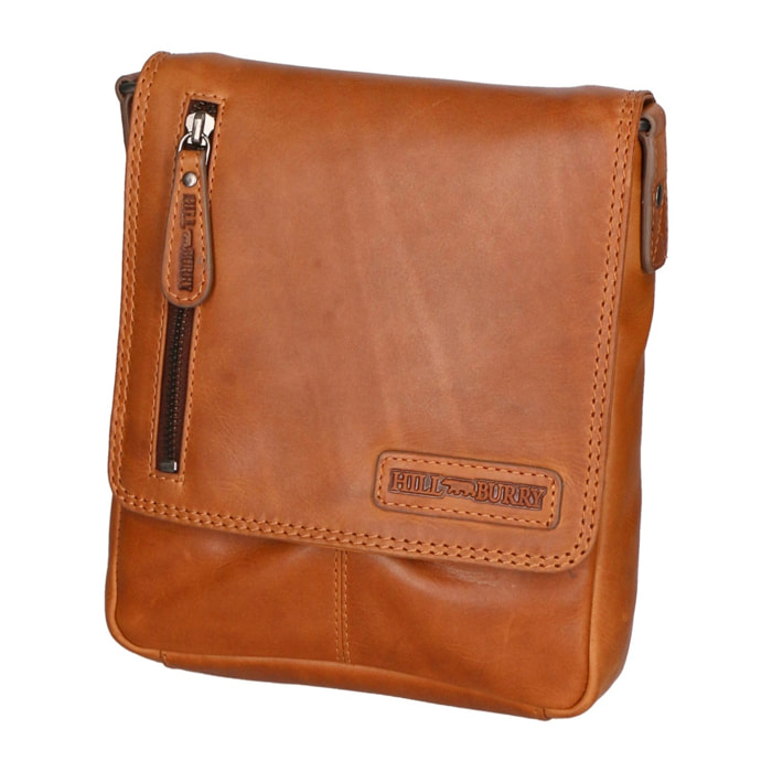 Borsa a tracolla da uomo - Modello False - 100% vera pelle - 26.0 x 30.0 x 7.0 cm