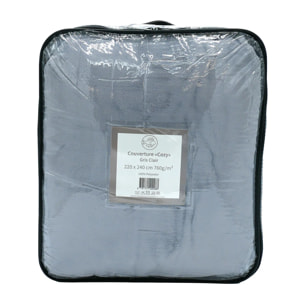Couverture polaire 220x240cm 760g/m² - Cozy gris clair
