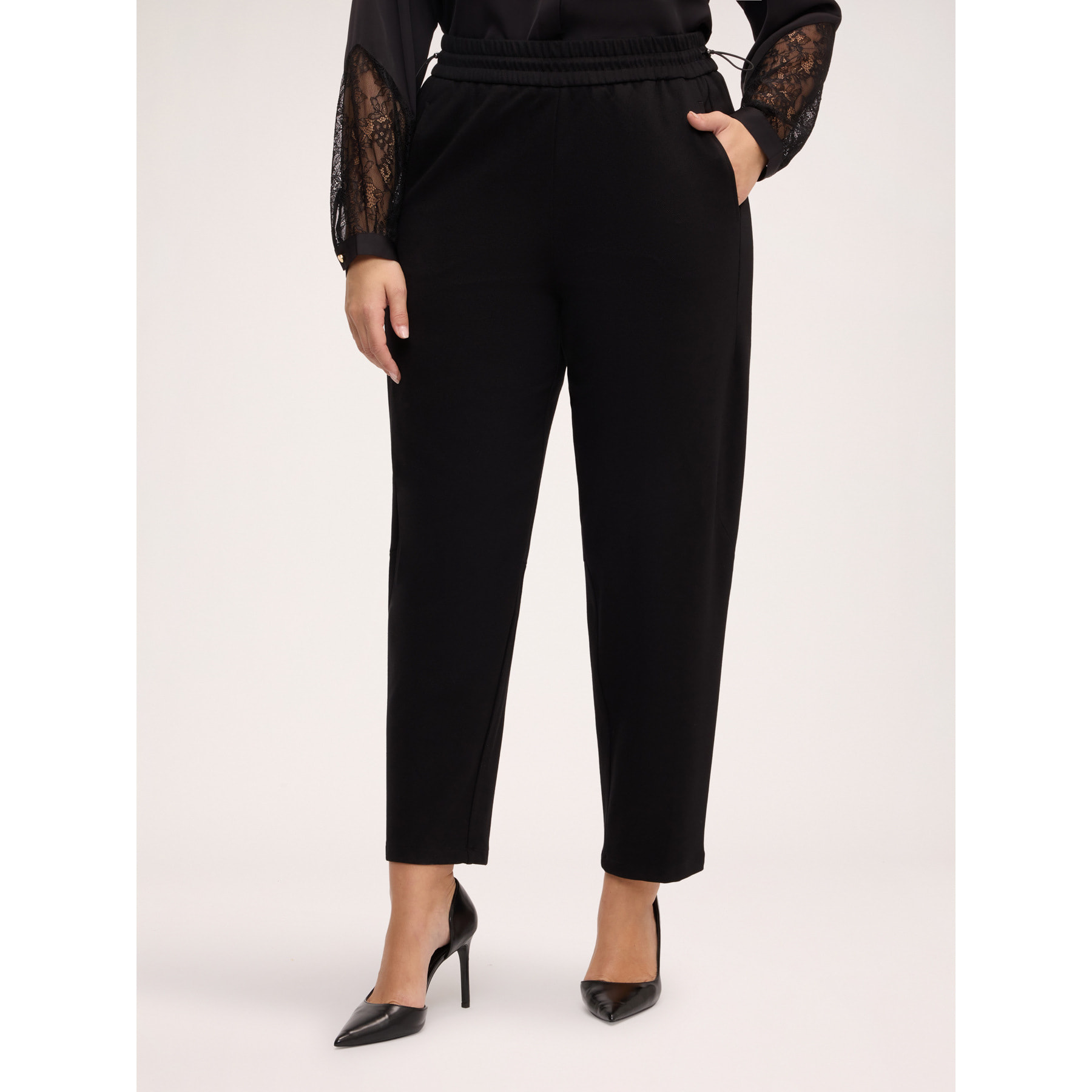 Fiorella Rubino - Pantalones Balloon en tejido stretch - Negro
