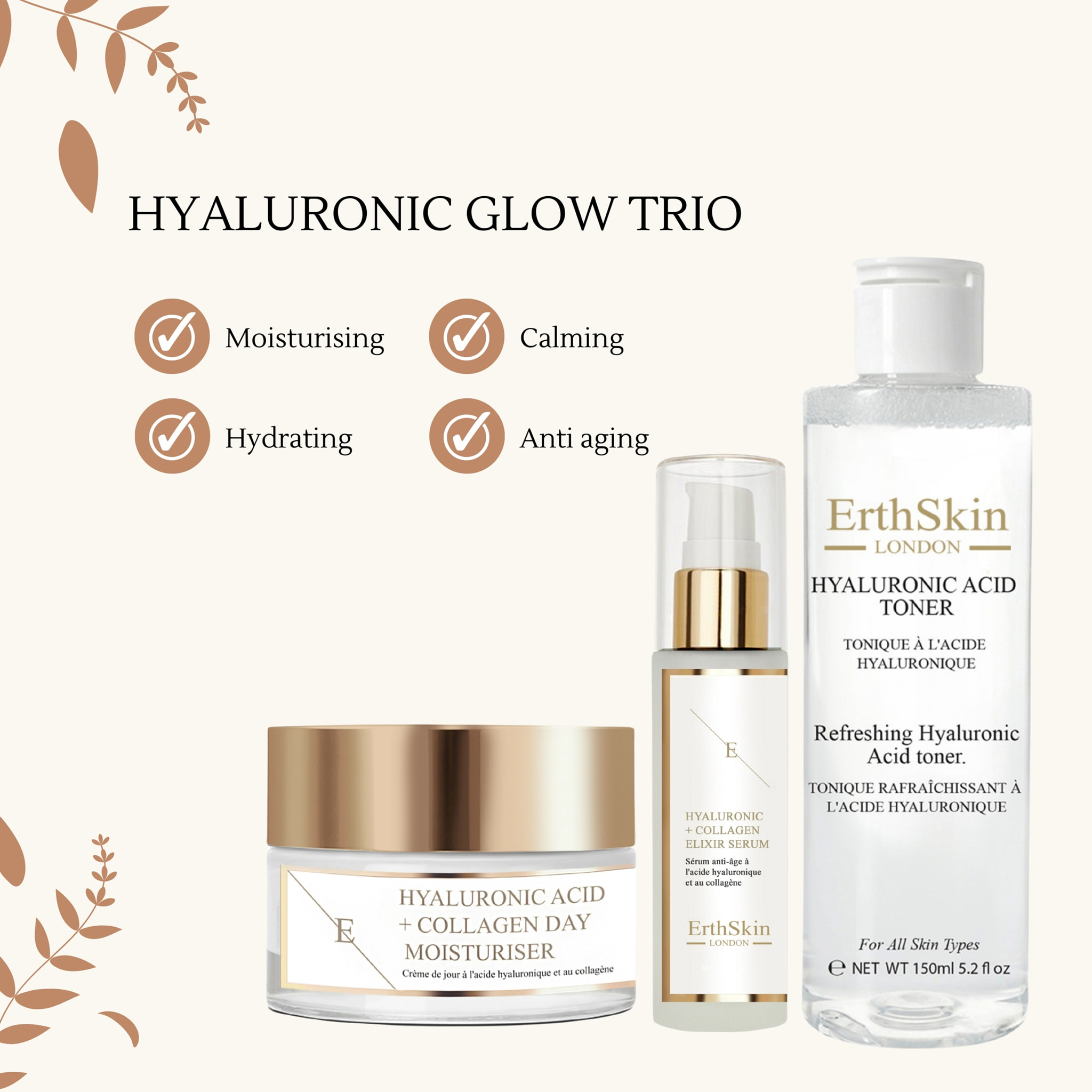 Trío de cuidado de la piel Hydra Glow