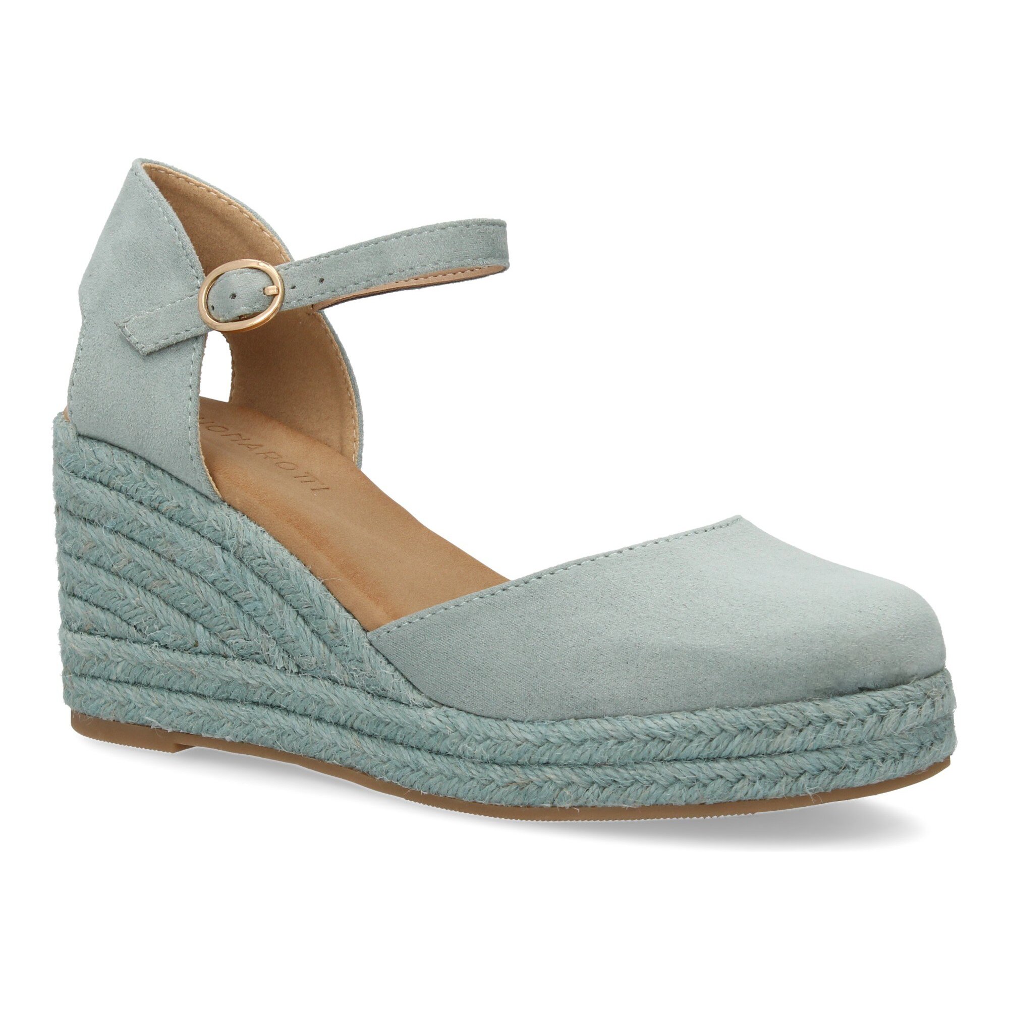 Sandalia de cuña de yute para mujer, comodas y elegantes diseño moderno con el yute en el mismo tono