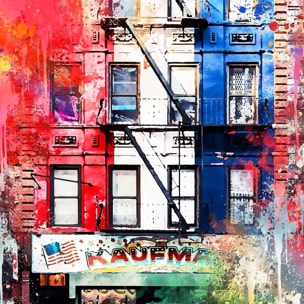 Affiche graffiti new york Affiche sous cadre noir