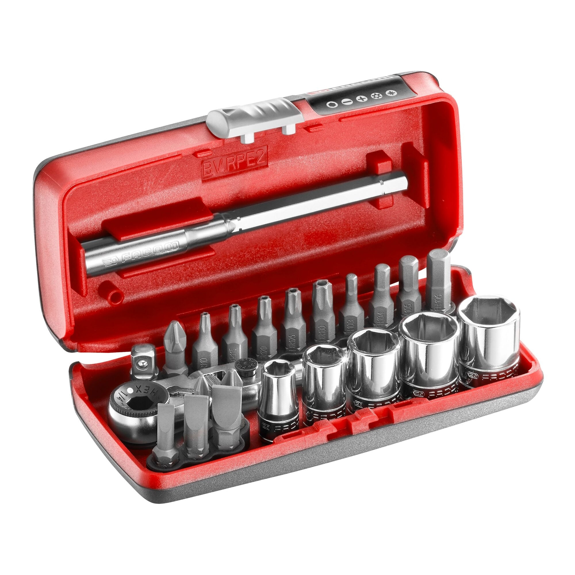 FACOM Coffret PICO Serrage Et Vissage 1/4'' Avec Cliquet Compact Flex