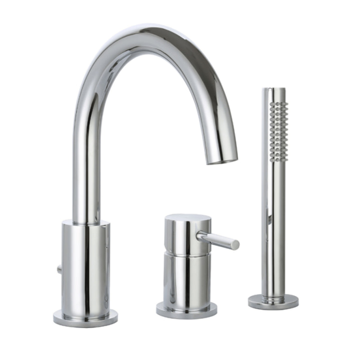 Mitigeur bain douche mécanique 3 trous + douchette 1 jet PAINI Cox