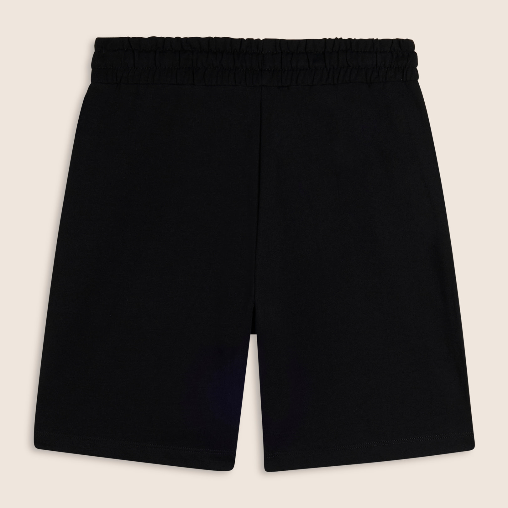 Pantaloncini neri regular fit con spacchi laterali