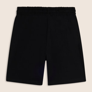 Pantaloncini neri regular fit con spacchi laterali