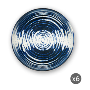 Set 6 piatti fondi Excelsa – Ermes, Ceramica Blu