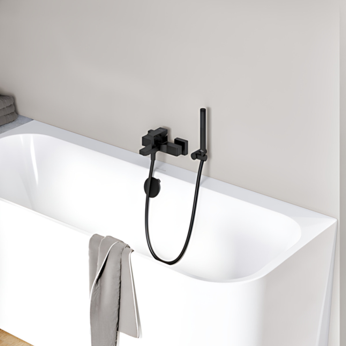 Mitigeur bain douche mécanique Architectura Square Noir mat