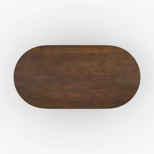 Table ovale en bois de manguier massif 6 places - Alix