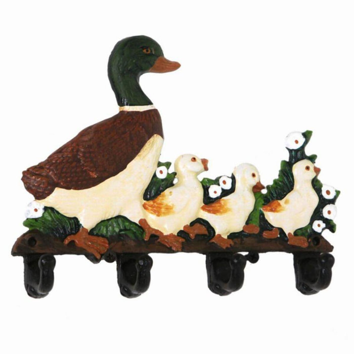 Appendino in ghisa da 4 posti, anatra cm22x16x4