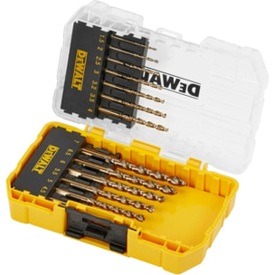 Petit coffret Toughcase contenant jeu de forets métalliques HSS-G (1.5mm-7mm) - 13 pièces - DEWALT - DT70710-QZ