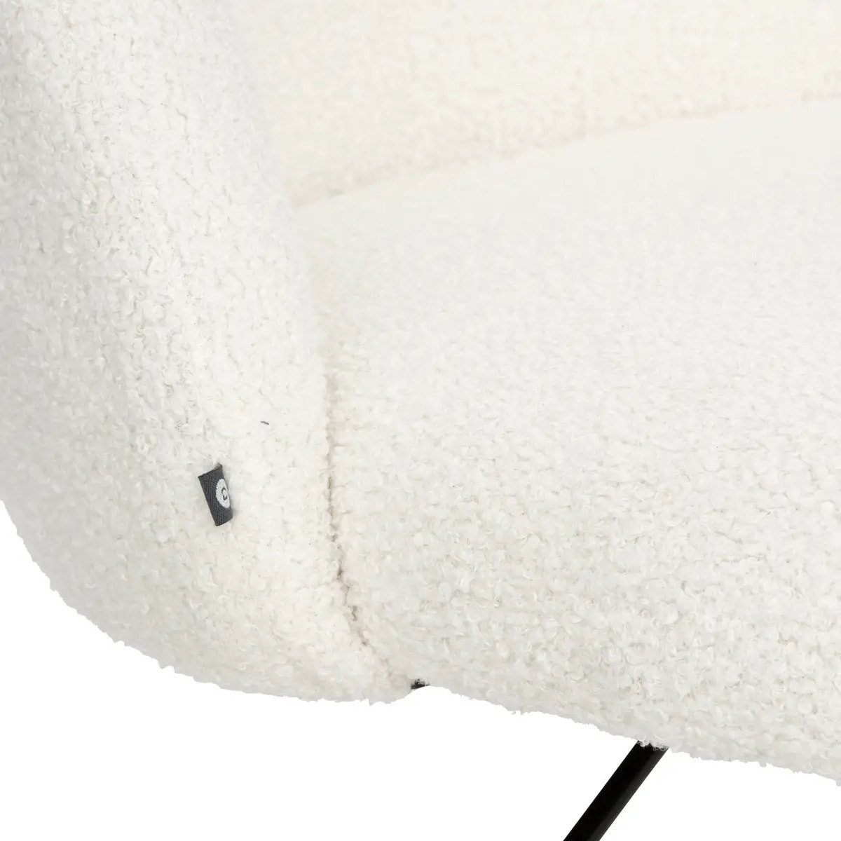 Chaise de bureau "Geos" bouclette blanc