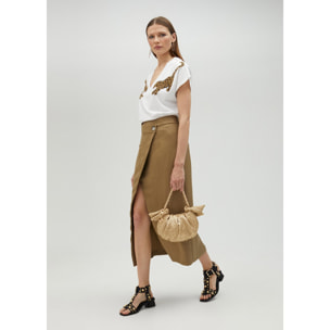 Gonna con incrocio sul davanti