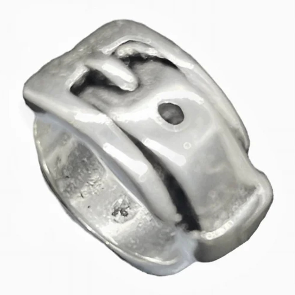 Anillo Hebilla plata chapado T16