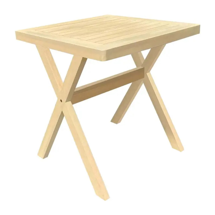 Table de jardin 2 places Xenia eucalyptus 70x70cm