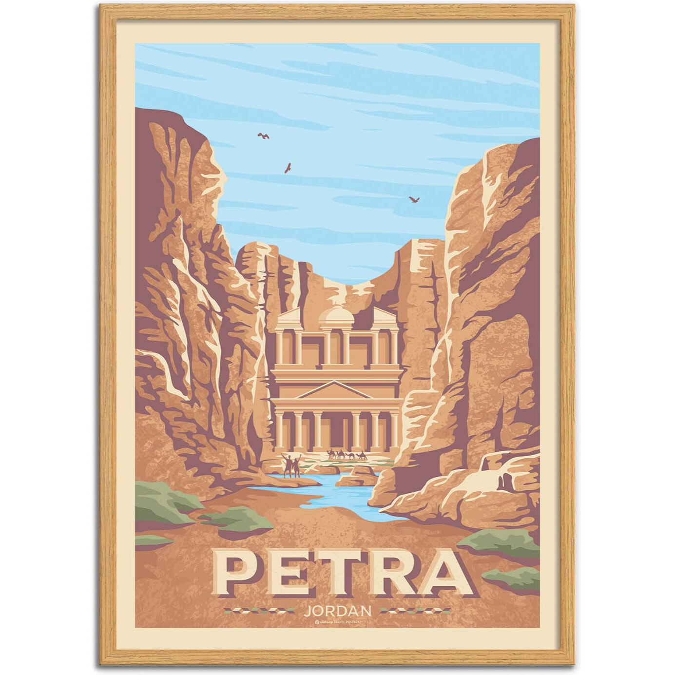 Affiche - Petra Jordanie - Olahoop Travel Posters