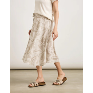 Falda Midi Beige - Trofe