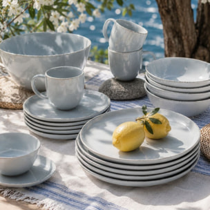 Lot de 6 assiettes creuses, GALET