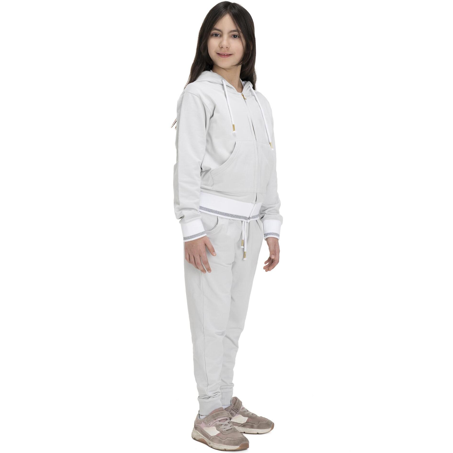 Chaqueta con capucha de niña brillante