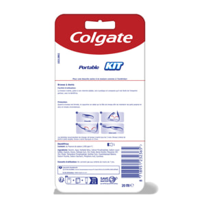 Pack de 12 - Kit de voyage Colgate Total Brosse à dents & Dentifrice 20ml