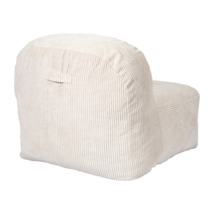 Fauteuil - HOME DECO FACTORY - Scott - Compact - Côtelé - Beige