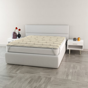 TOPPER TRAPUNTATO RAME CON ELASTICI - Made in Italy
