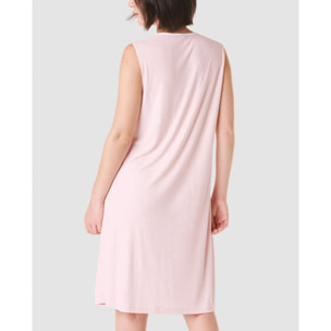 Camisón corto mujer canalé con encaje cómodo