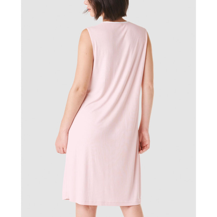 Camisón corto mujer canalé con encaje cómodo