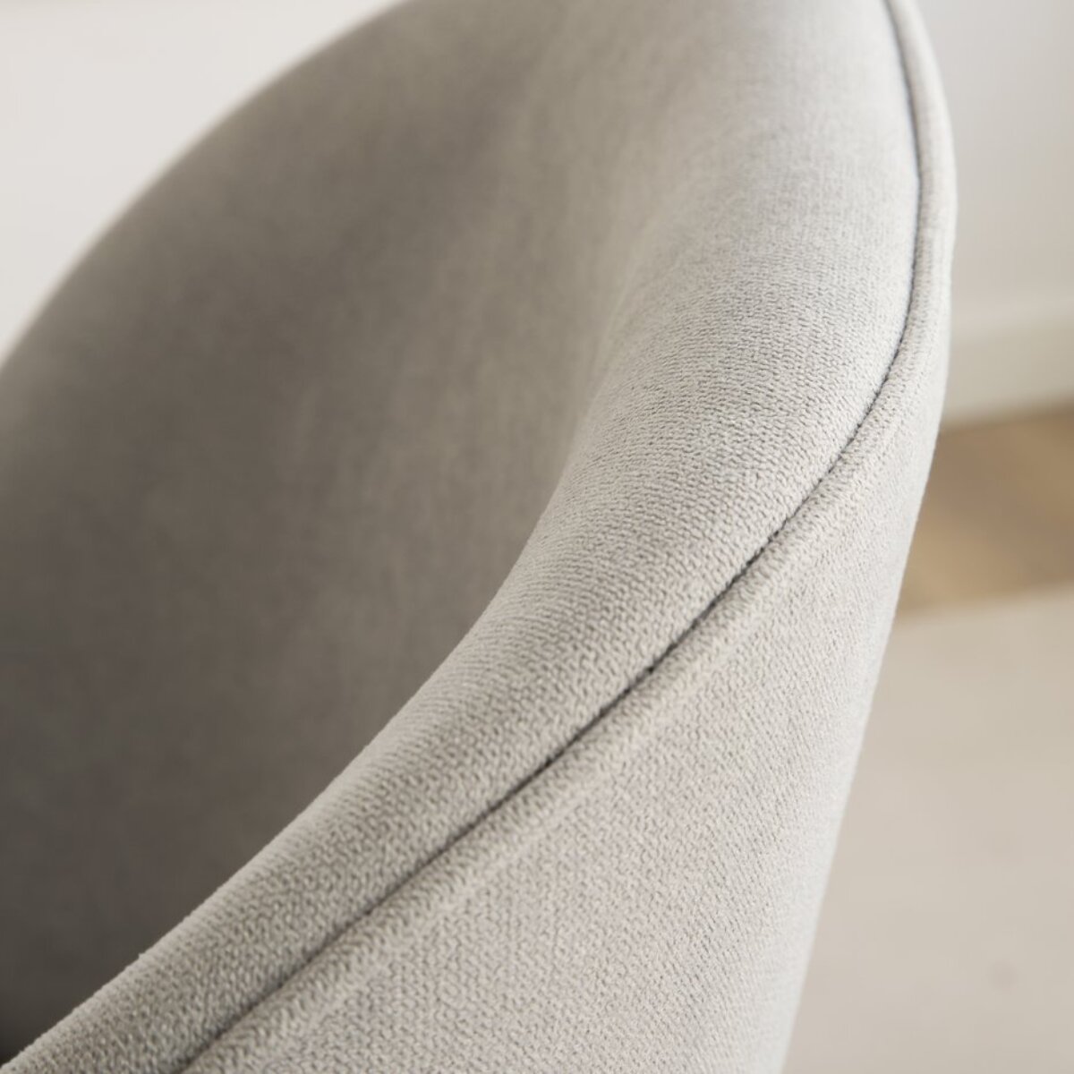 Chaise rembourrée Leivar -tissu. pieds métalliques-couleur gris 48 x 86 x 54 cm