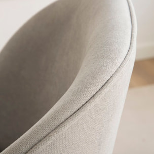 Chaise rembourrée Leivar -tissu. pieds métalliques-couleur gris 48 x 86 x 54 cm