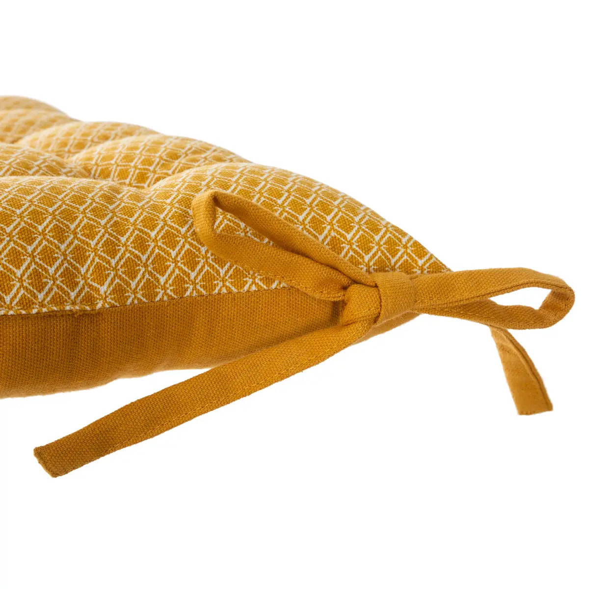 Galette de chaise "Otto" jaune 38x38cm