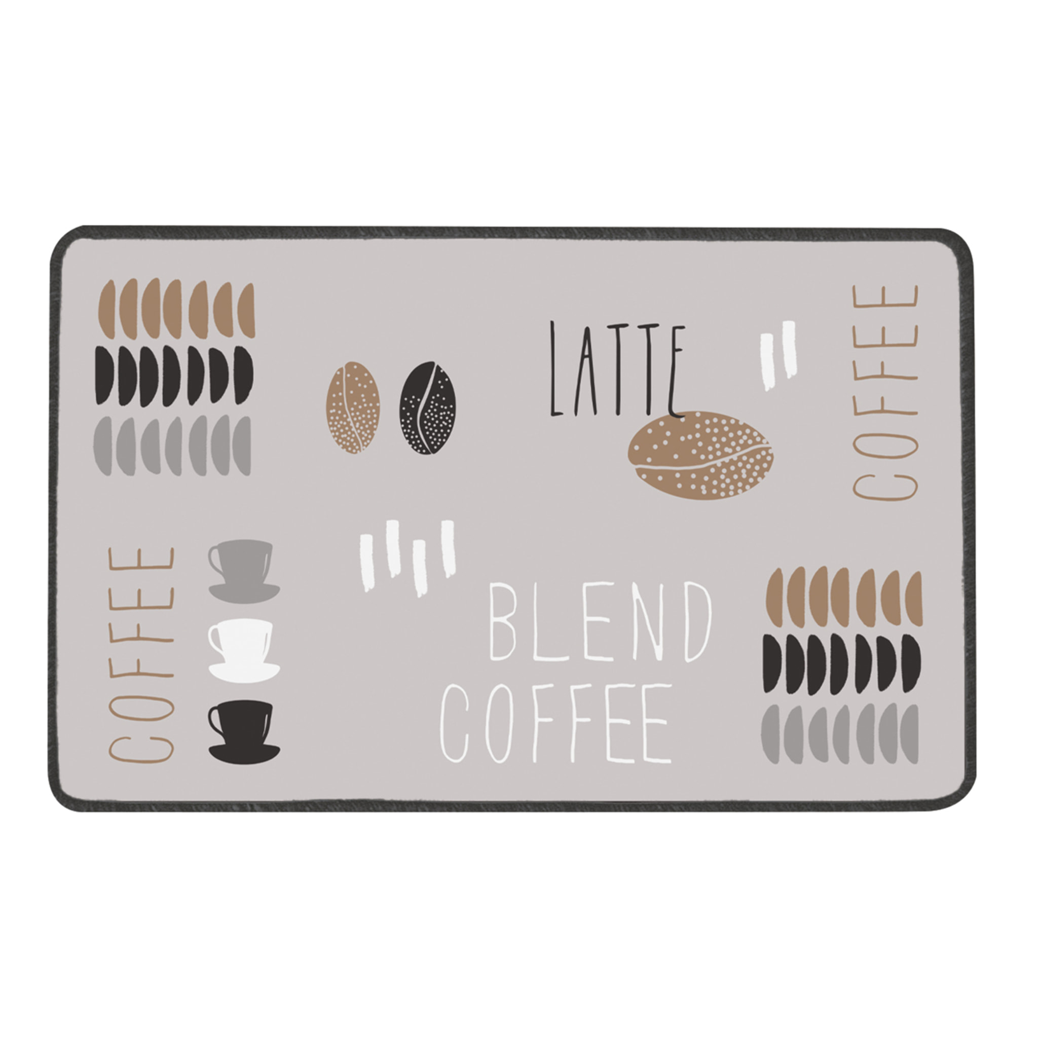 Tapis en mousse de vinyle motif grain de café - Marron Brun
