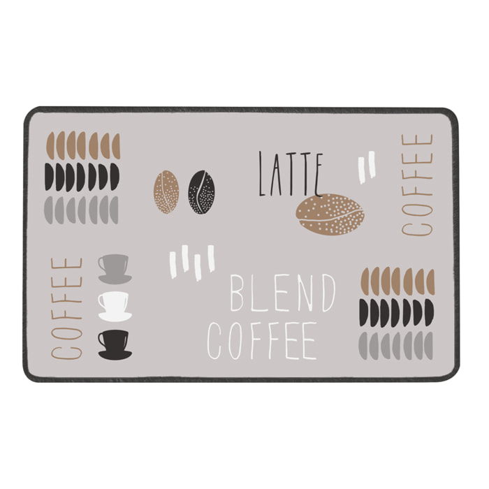 Tapis en mousse de vinyle motif grain de café - Marron Brun
