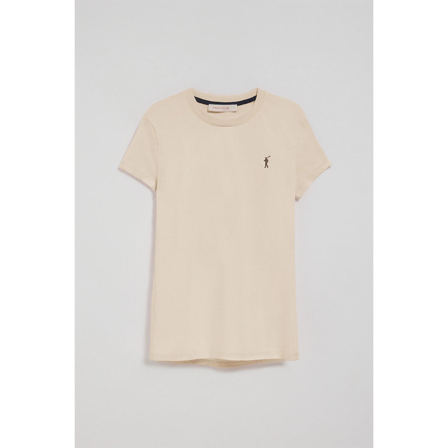 Camiseta beige de manga corta con logo bordado Rigby Go