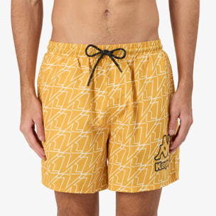 Kappa - Costumi da Bagno Uomo Giallo - Logo Gucino