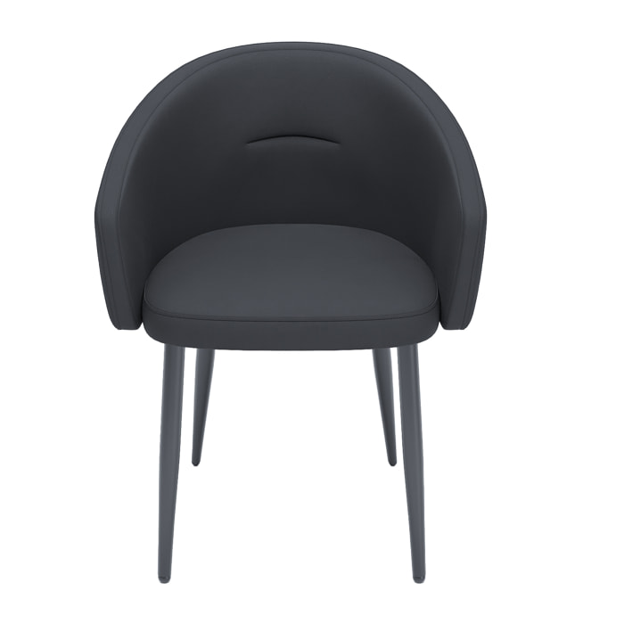 Paire de fauteuils de table design velours