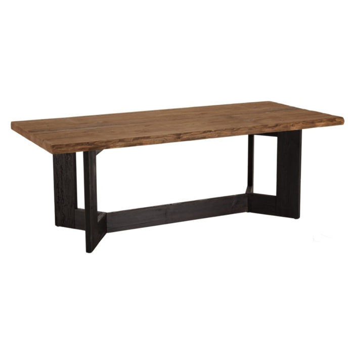 DANDY - Table à manger rect. 220x100cm bois pin recyclé