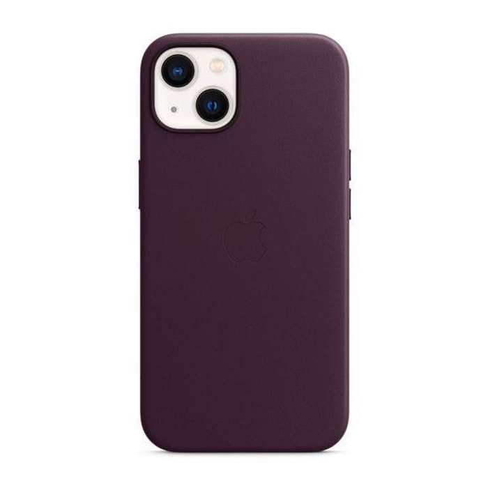 Coque APPLE iPhone 13 Cuir bordeaux MagSafe