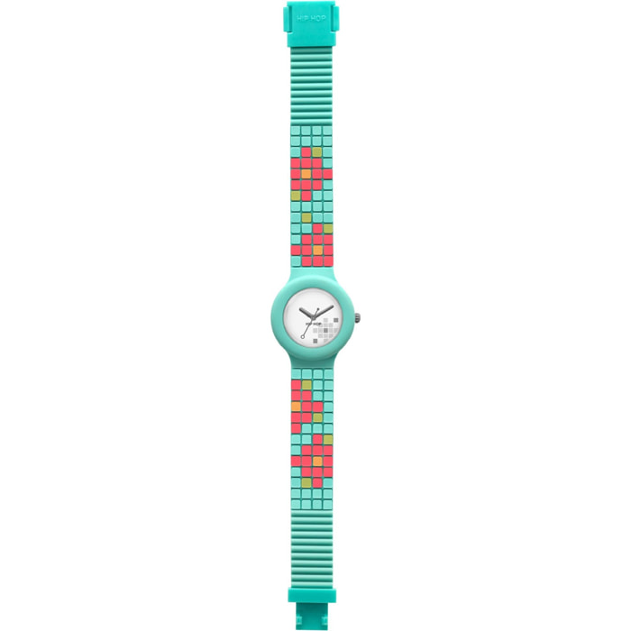 Orologio HIP HOP MOSAIC VERDE-ROSA-BIANCO