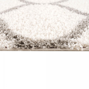 Tapis longs poils shaggy tissé motif scandinave HABO