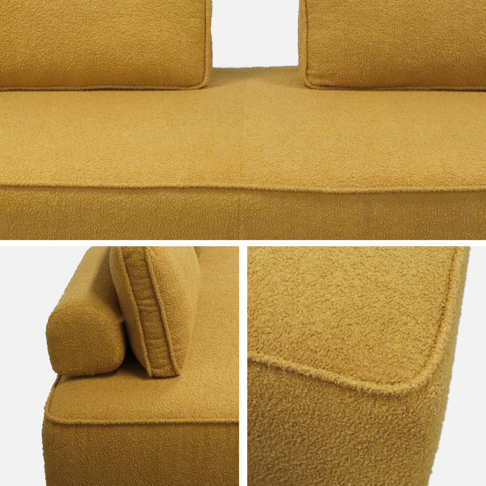 Ensemble chauffeuses pour canapé modulable 3 places bouclette moutarde - Bao