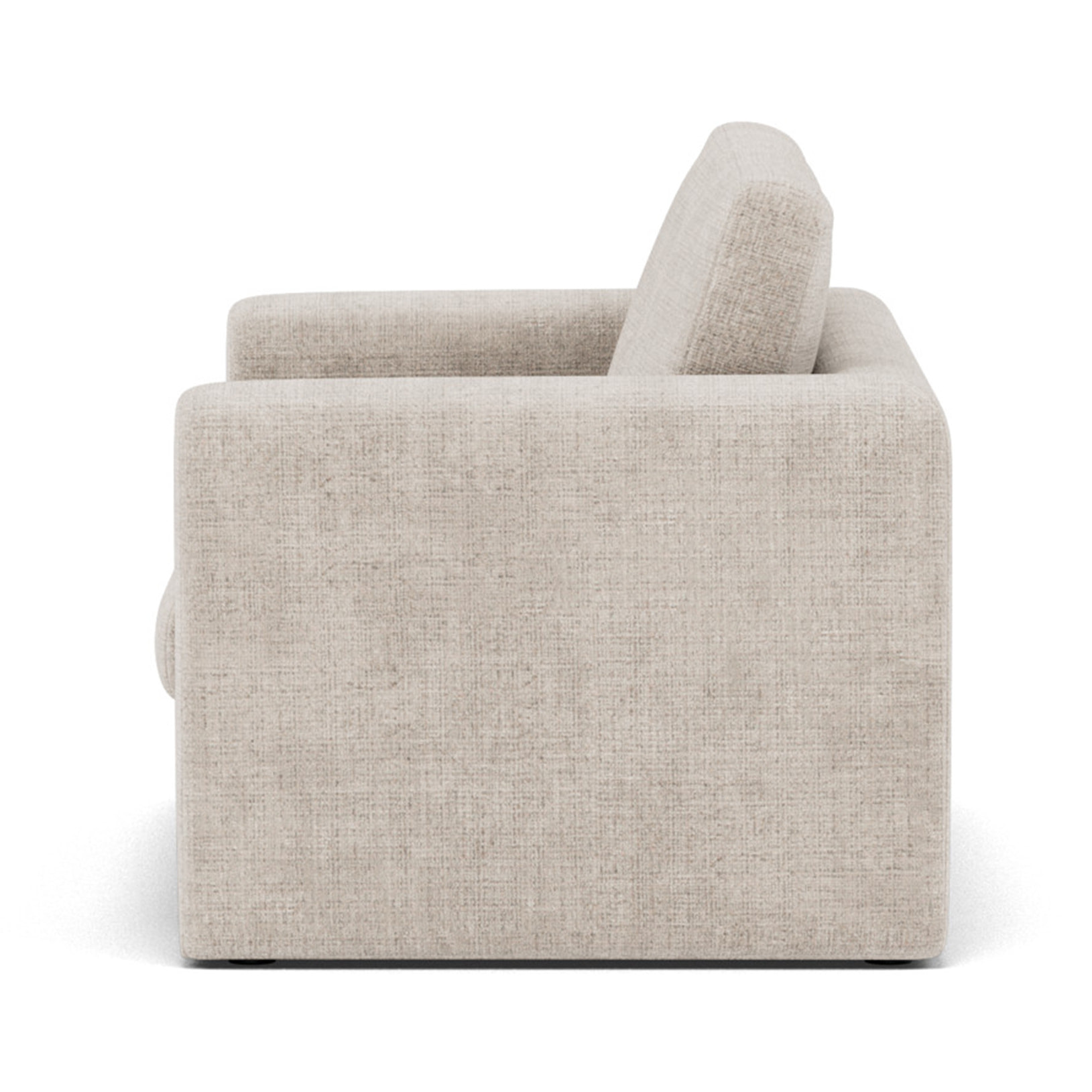 Marilia - Canapé 2 places convertible déplimousse en velours texturé - Beige